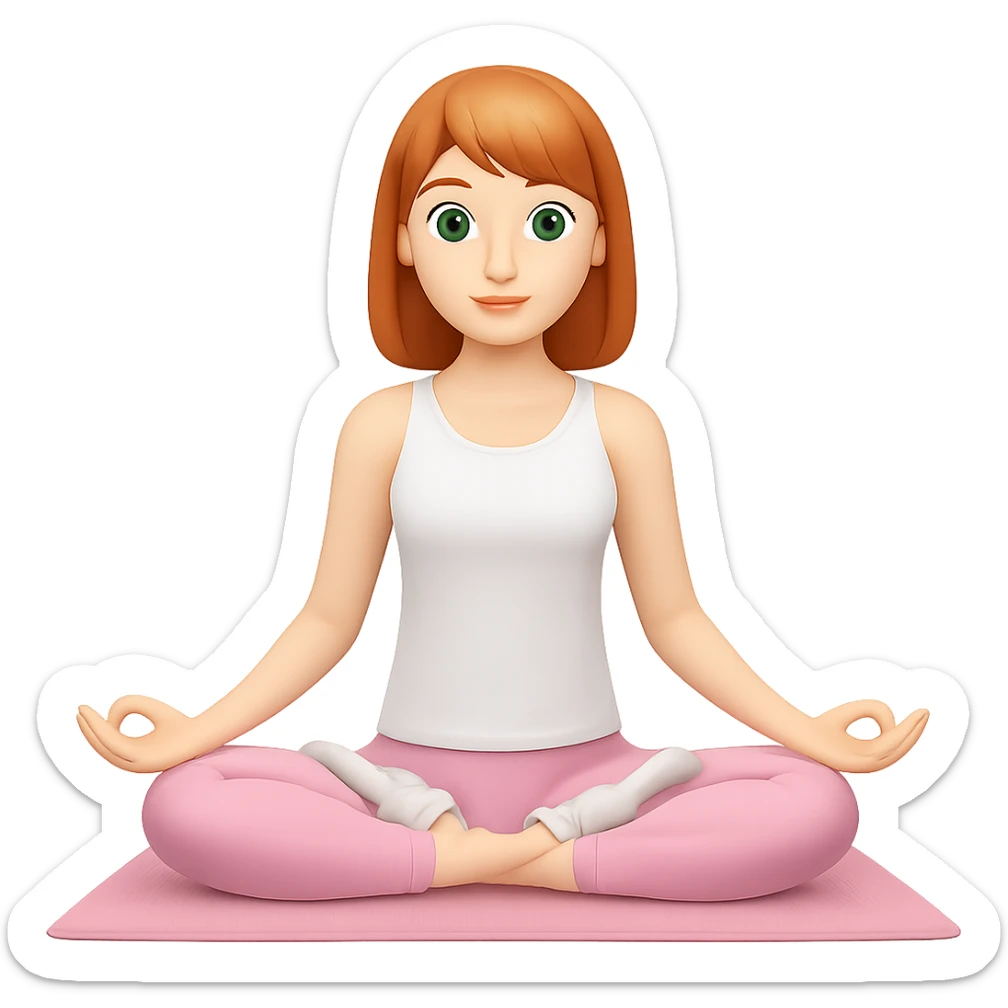 Change her outfit to a fitted white tank top, keep the rest of the outfit and style the same, with no background. sticker