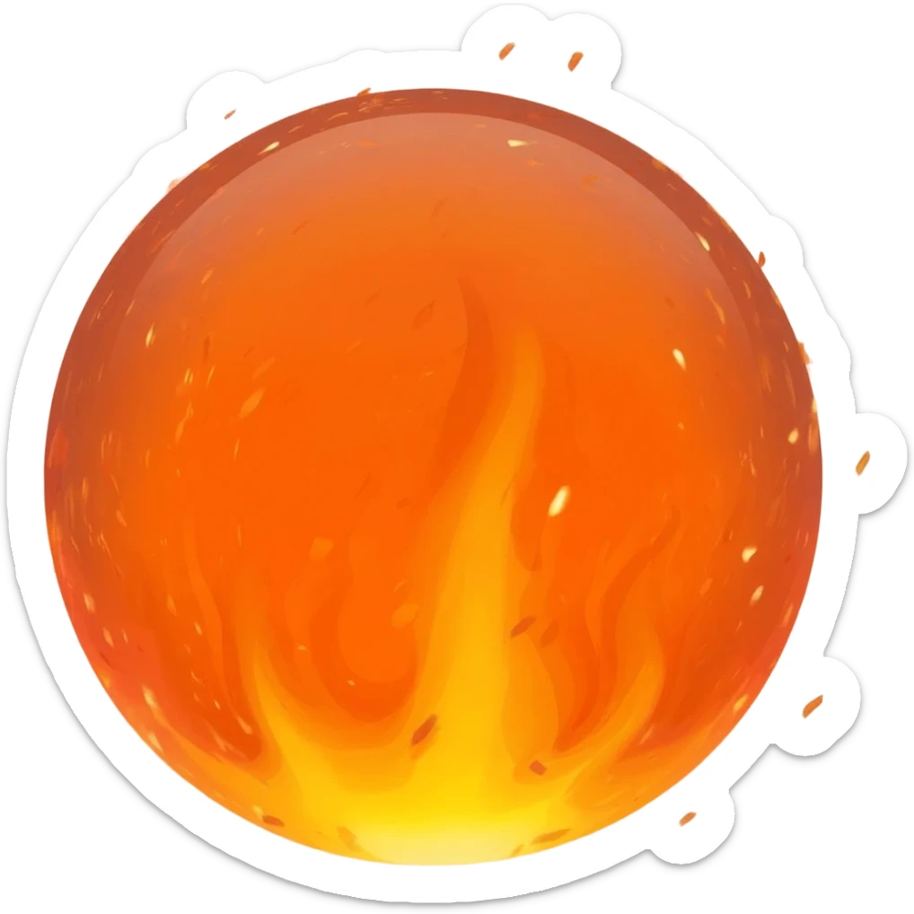 fire ball sticker