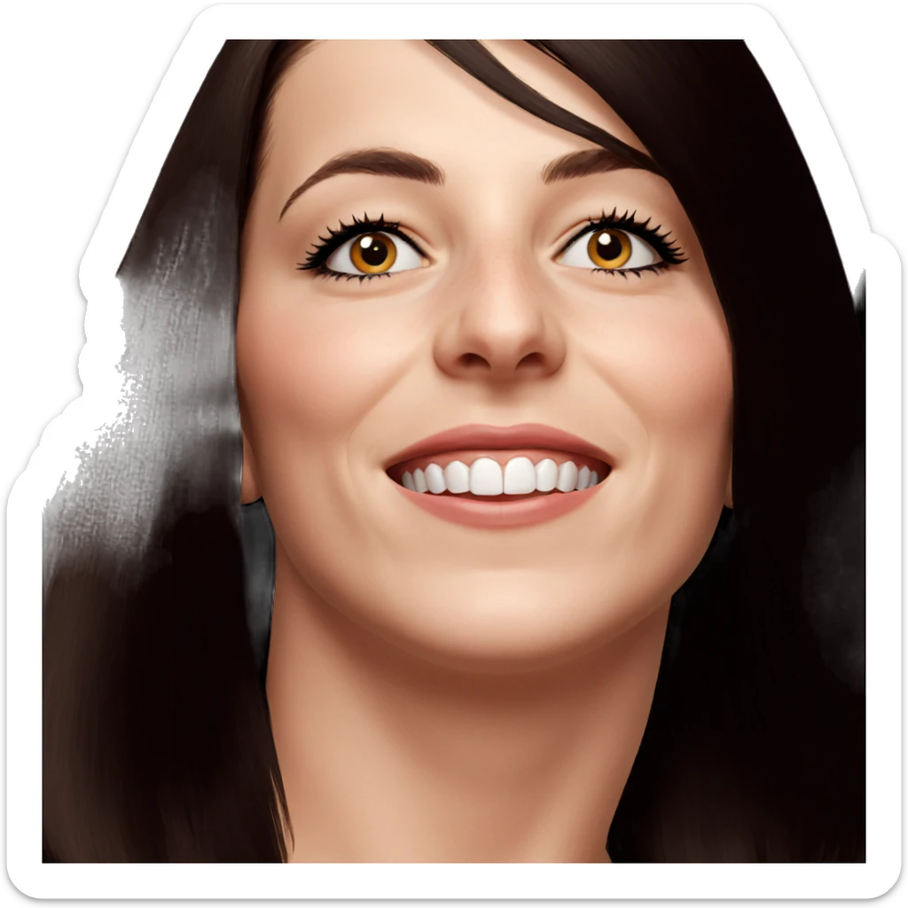 realistic portrait of girl sticker