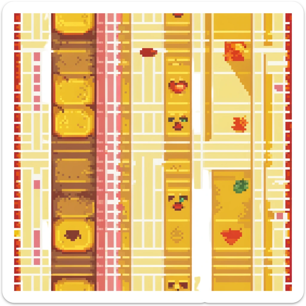 Minecraft report emoji, pixel art style, blocky, yellow and red colors, inspired by Minecraft game sticker