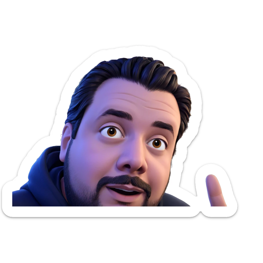 handsome man with beard sticker