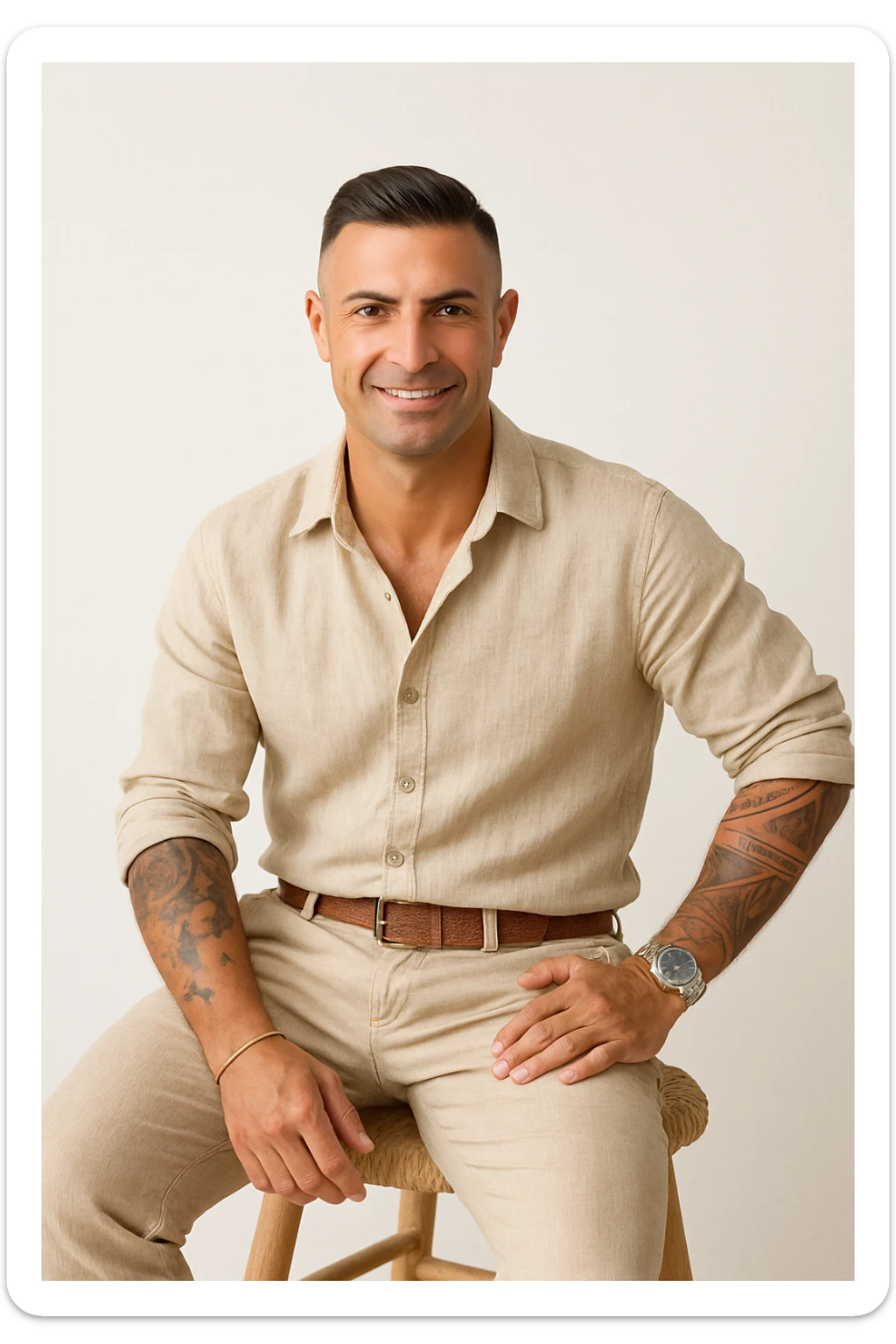 Uomo che usa solo prodotti di Lino e Cotone, perchè sono naturali sticker