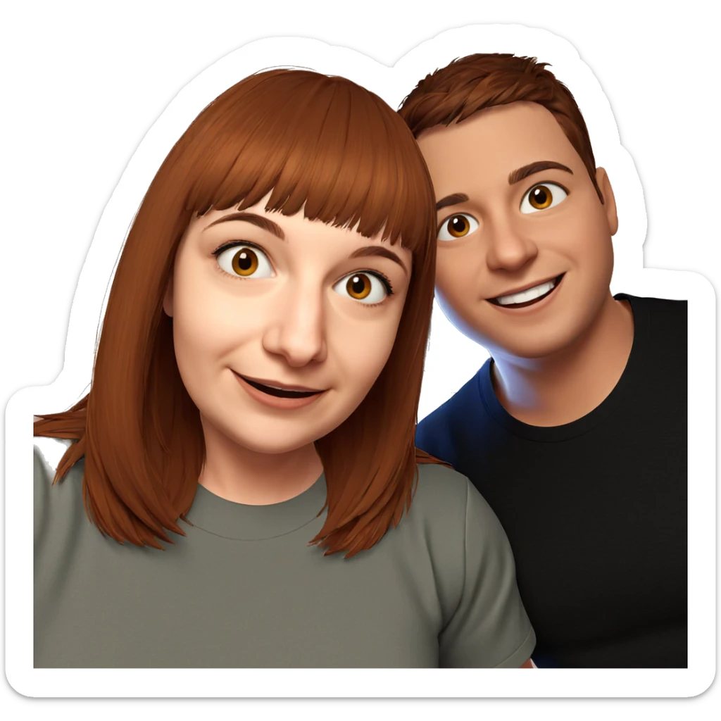 happy friends enjoying together sticker