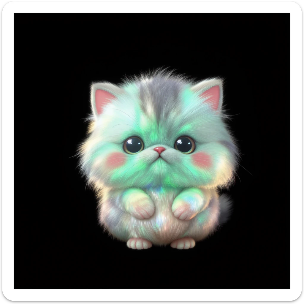 cute and shiny object, no background sticker