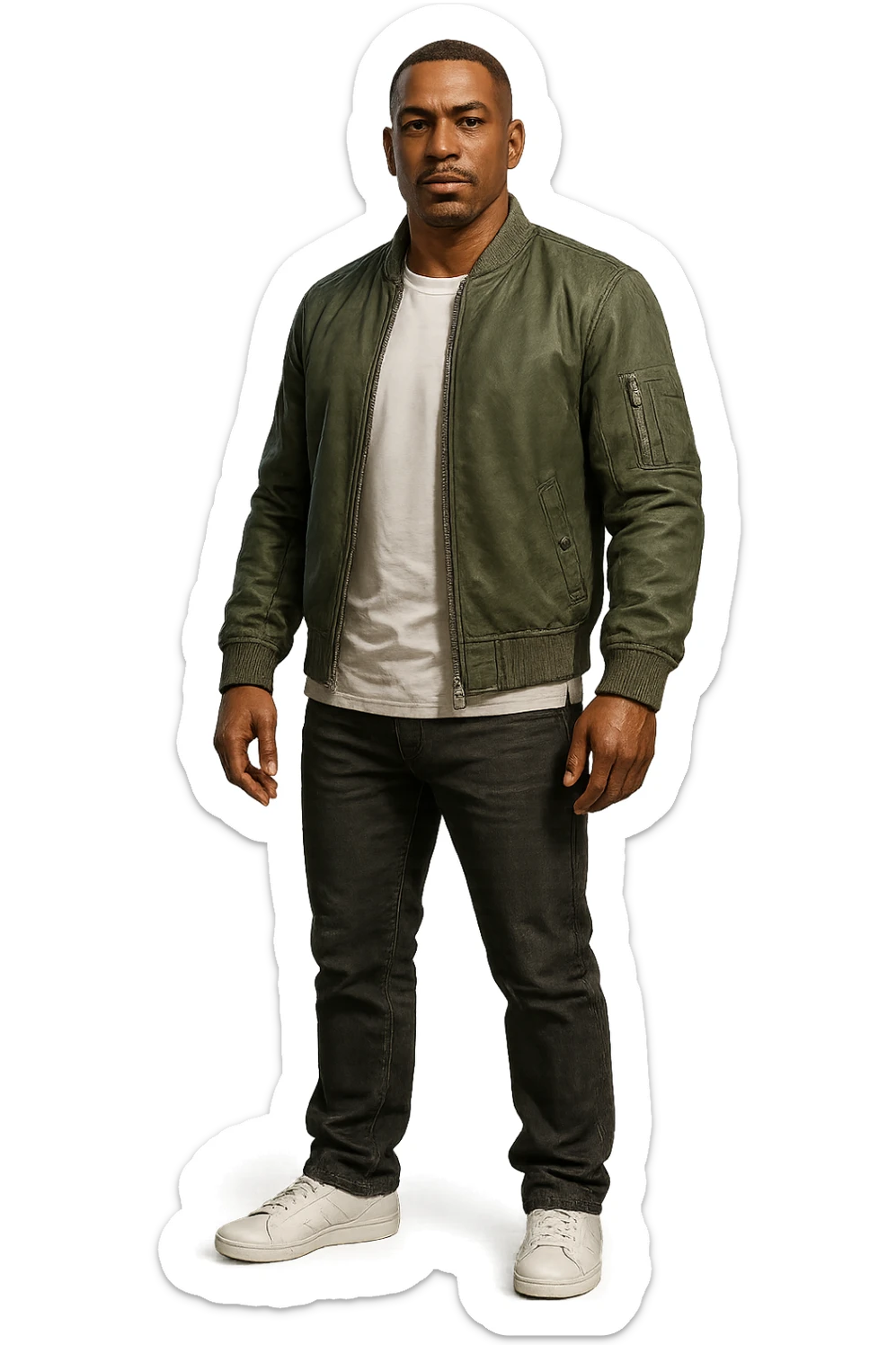 CJ from GTA San Andreas reimagined in GTA5 style, standing in Los Santos, modernized outfit, confident expression, realistic, no background sticker