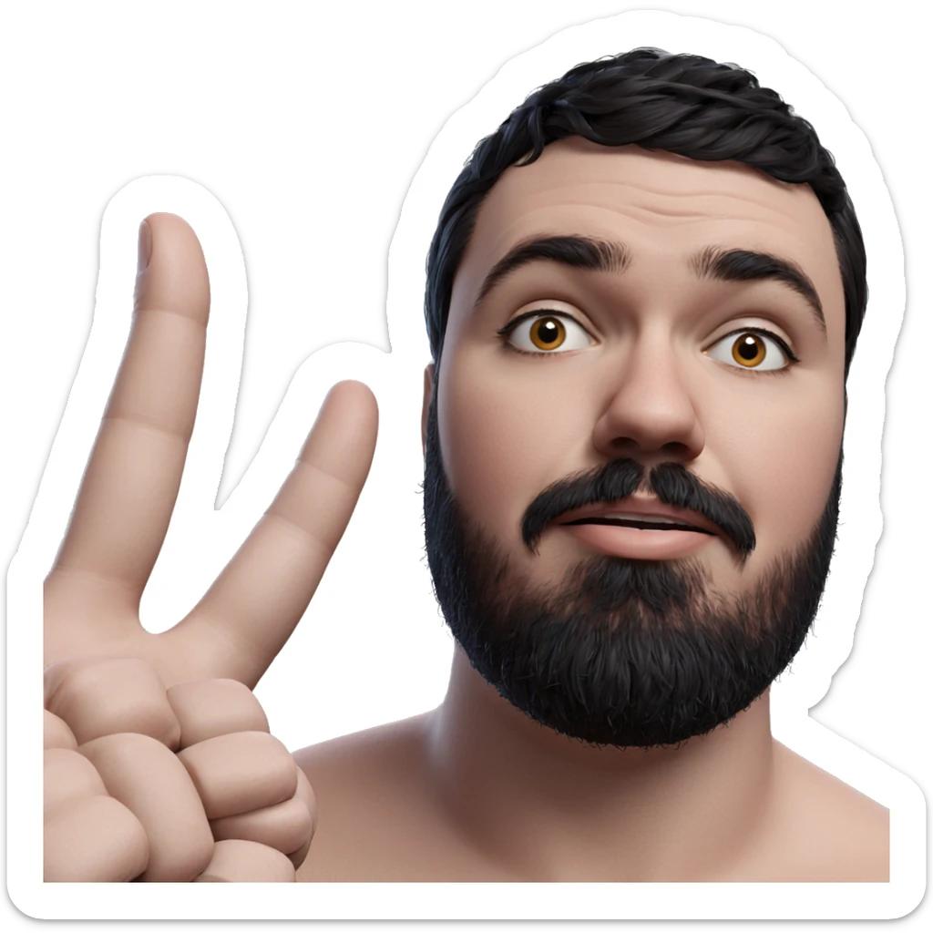 realistic portrait of a male sticker