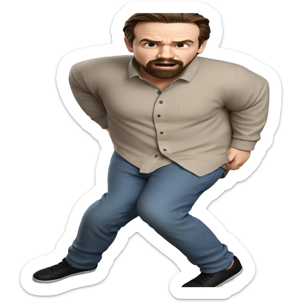 funny bearded boy meme sticker