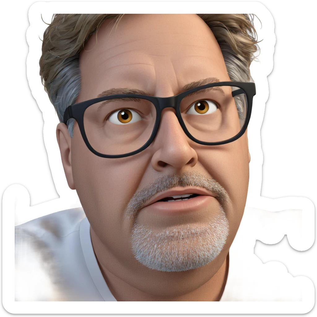 realistic portrait of a man sticker