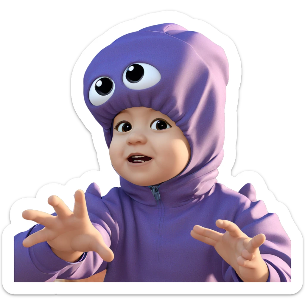 happy child playing outdoors sticker