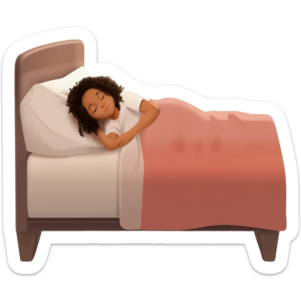 Gonemili Grace qui dort sur lit sticker
