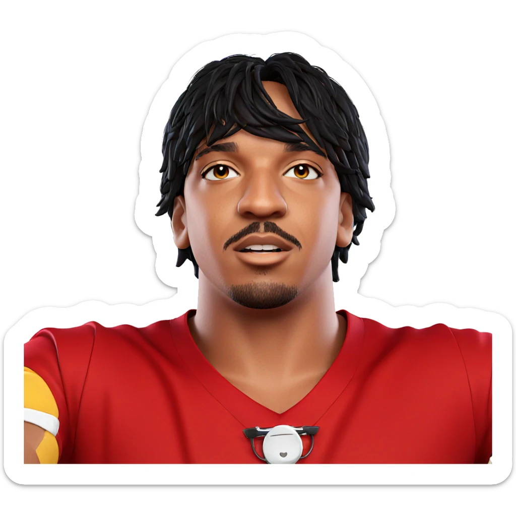 stylish boy in red shirt sticker