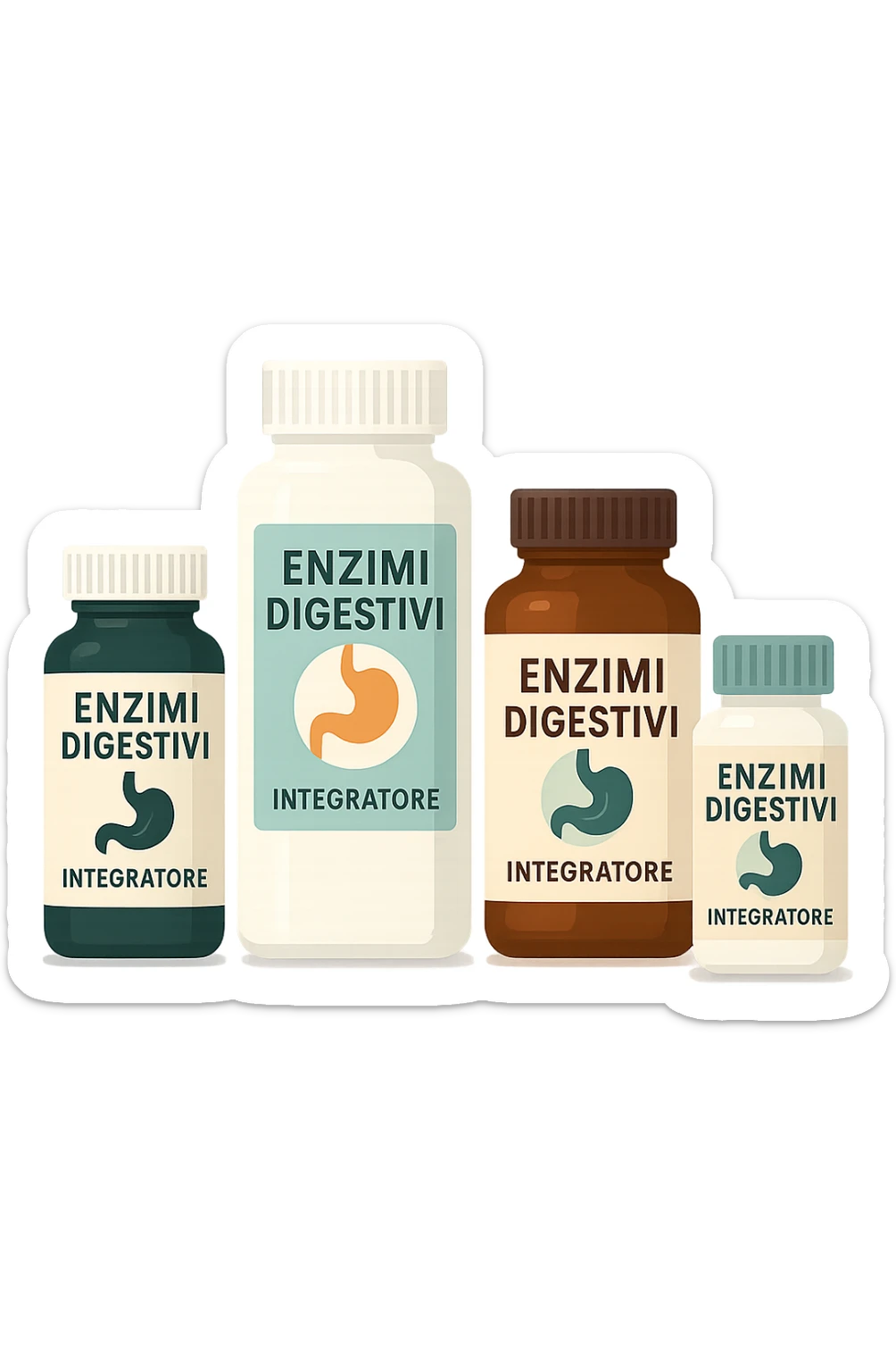 enzimi digestivi integratori sticker