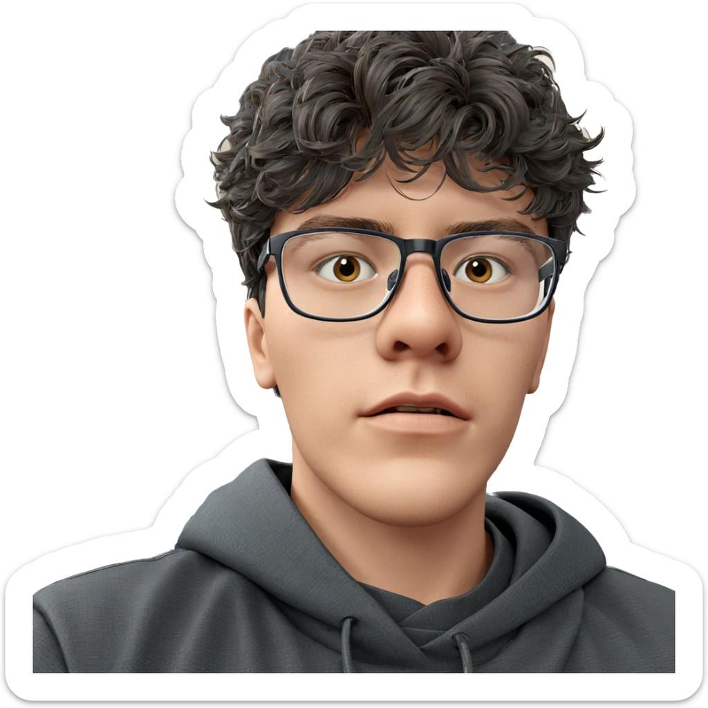 realistic portrait of a boy sticker