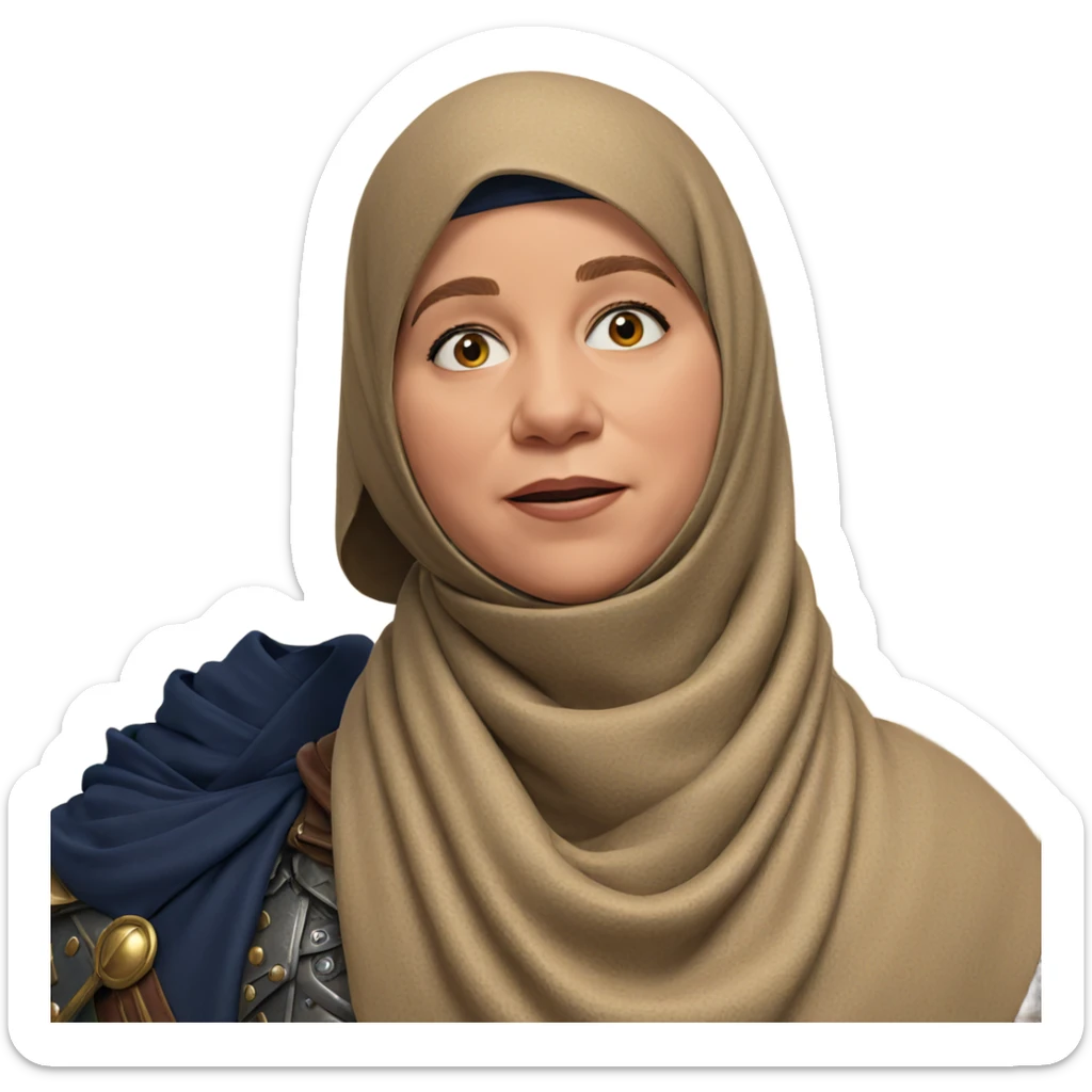 boy in armor with scarf sticker