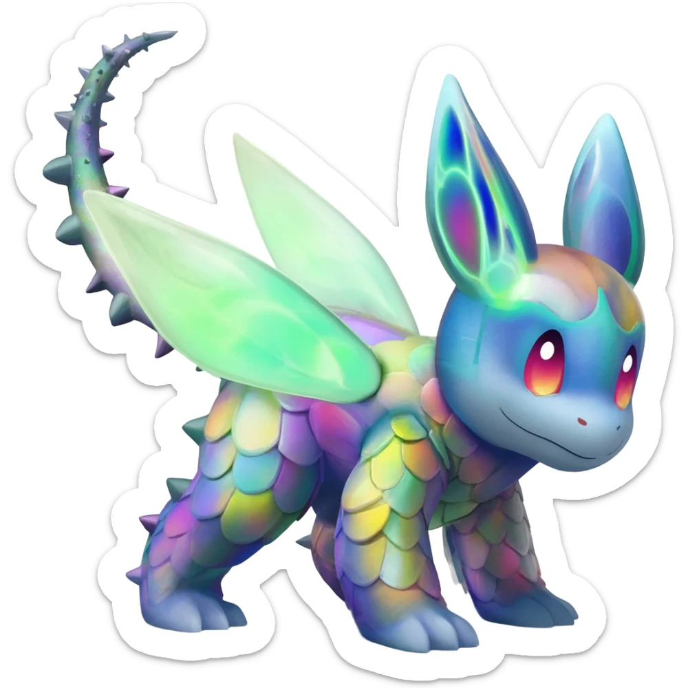Colorful Exotic Pokémon-Fakémon-hybrid-creature (full body) sticker