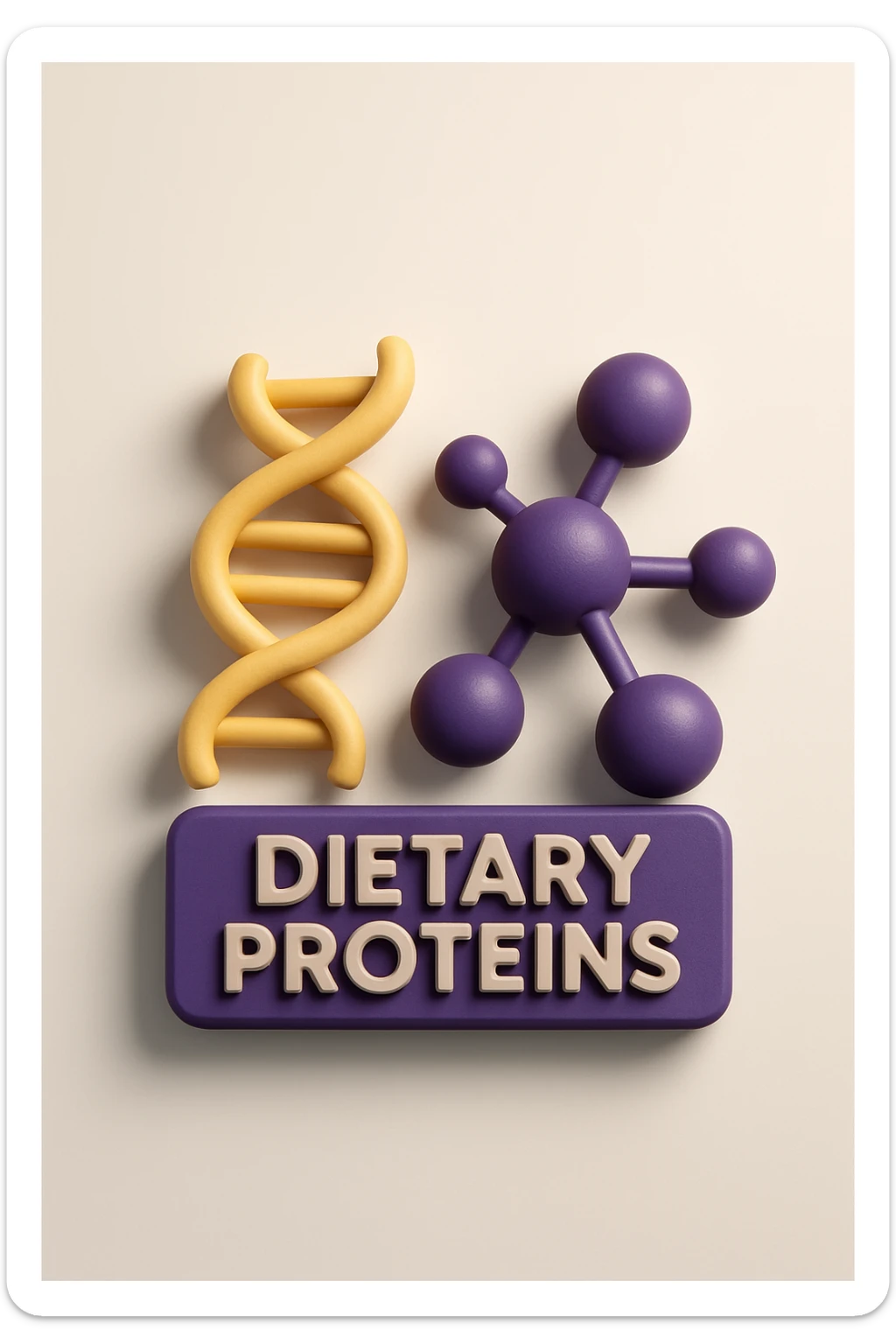 Proteine alimentari su sfondo isolato fammi un icona in 3d sticker