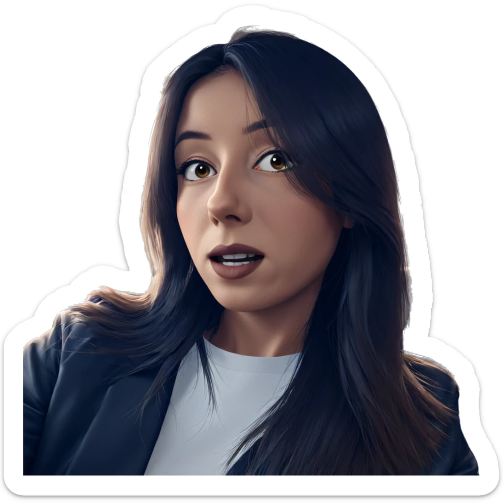 girl in car interior sticker