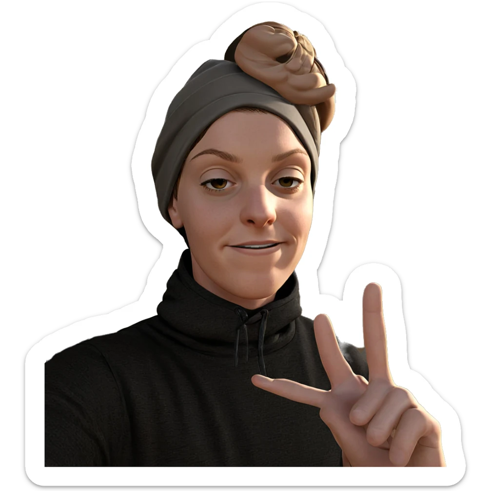 boy in hat outdoors sticker