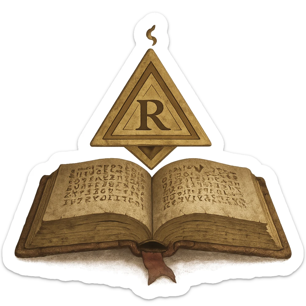 Make the whimsical yellow book with magical runes look old and worn, with a faded cover and vintage details, keeping the background transparent. sticker