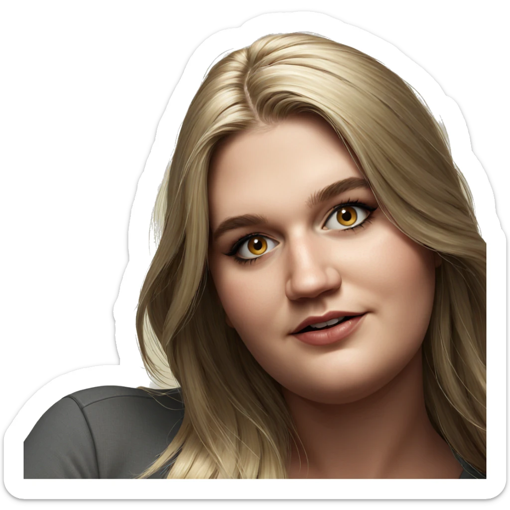 blonde girl portrait realism sticker