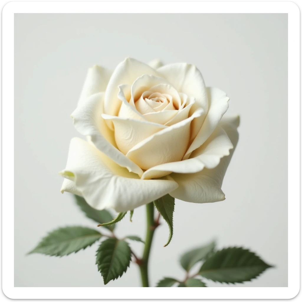 realistic white rose, blooming animation, transparent background, animated gif sticker