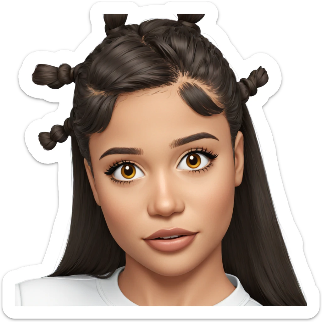 realistic portrait of girl sticker