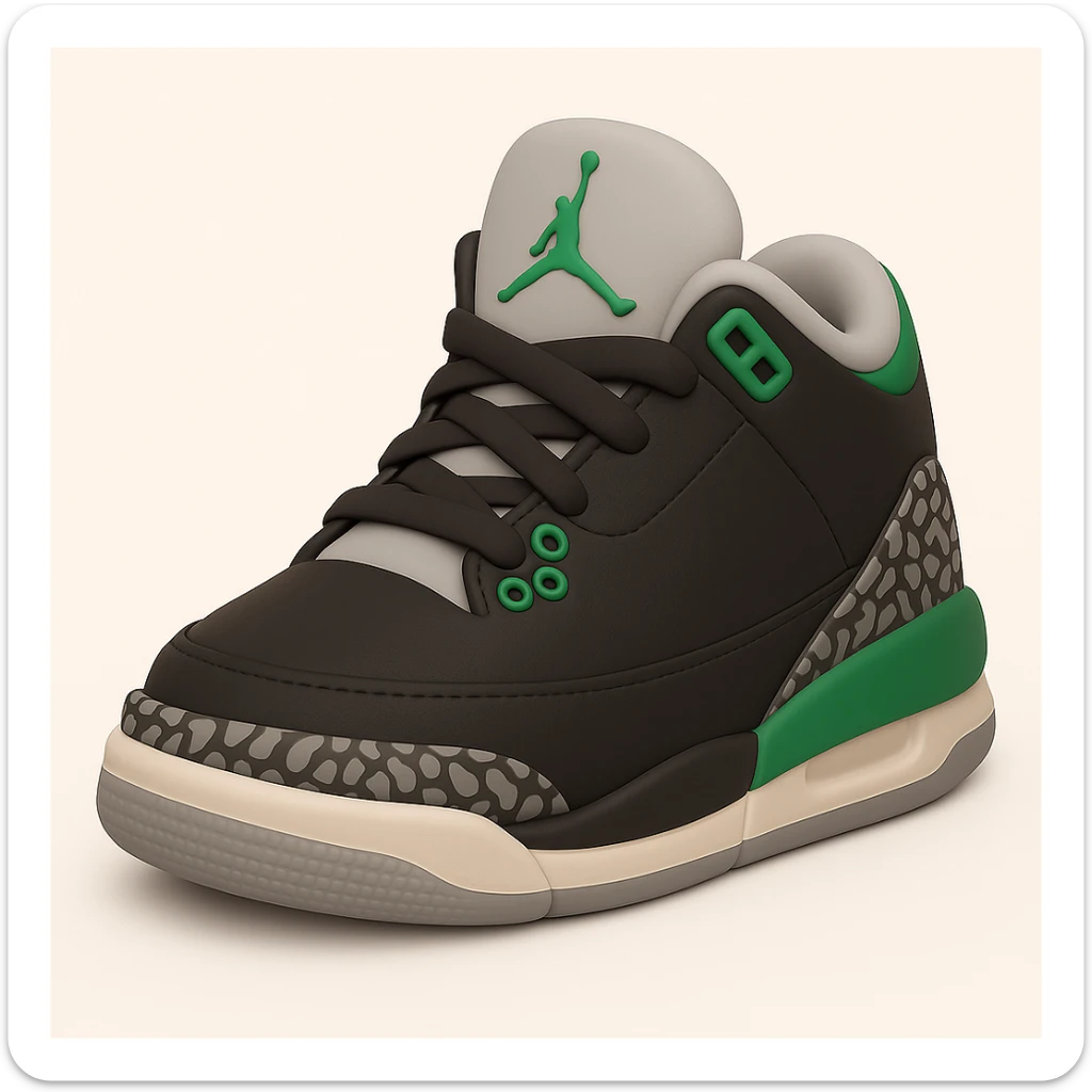 Edit the sneaker character in the style of 3D emoji (Microsoft style 3D fluent emojis) with no face, no arms, and no legs, in a sitting pose. Maintain the 3D emoji look and feel. sticker
