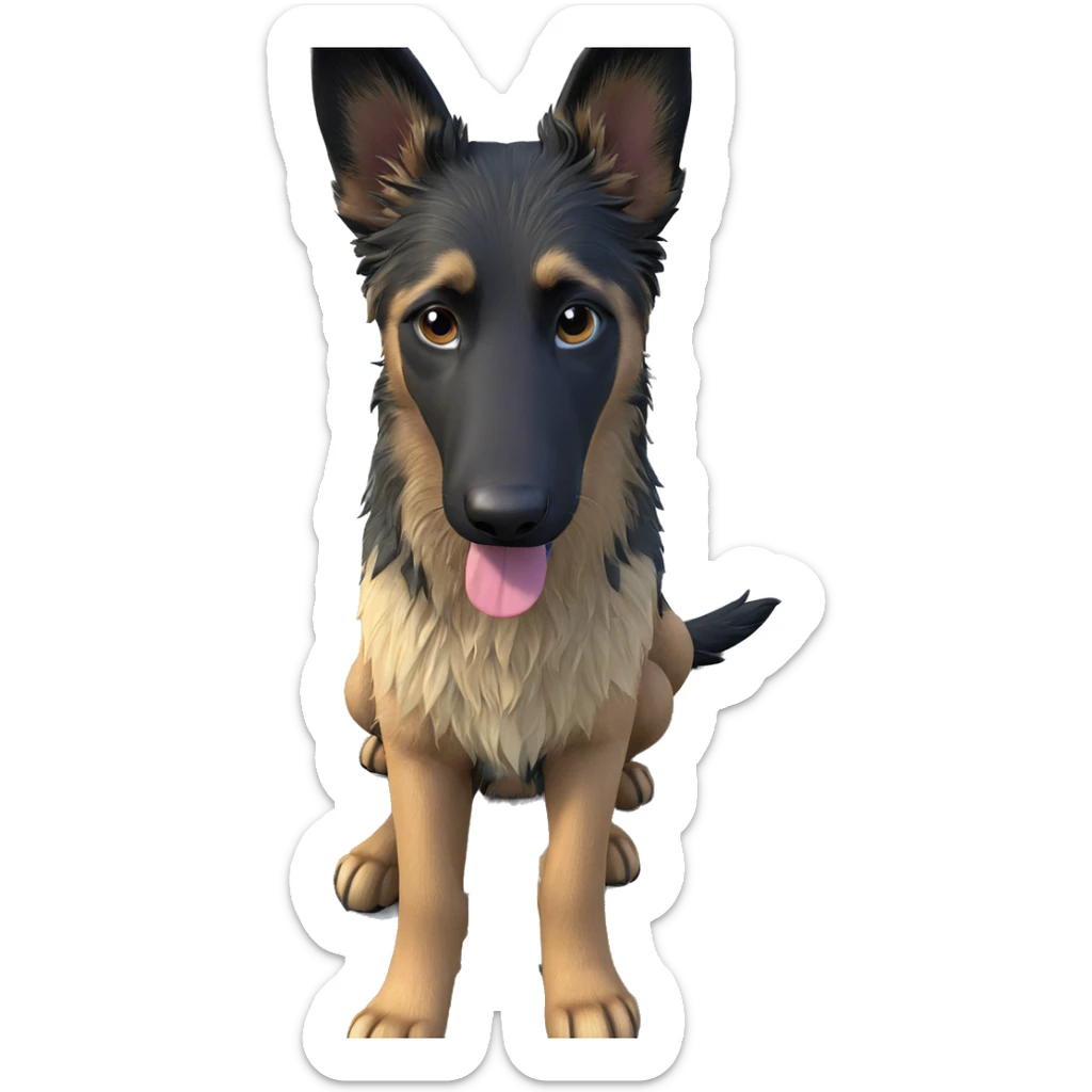 playful dog enjoying nature sticker