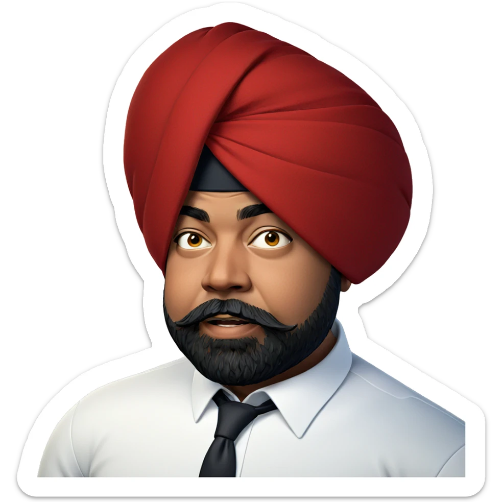 male in white shirt portrait sticker