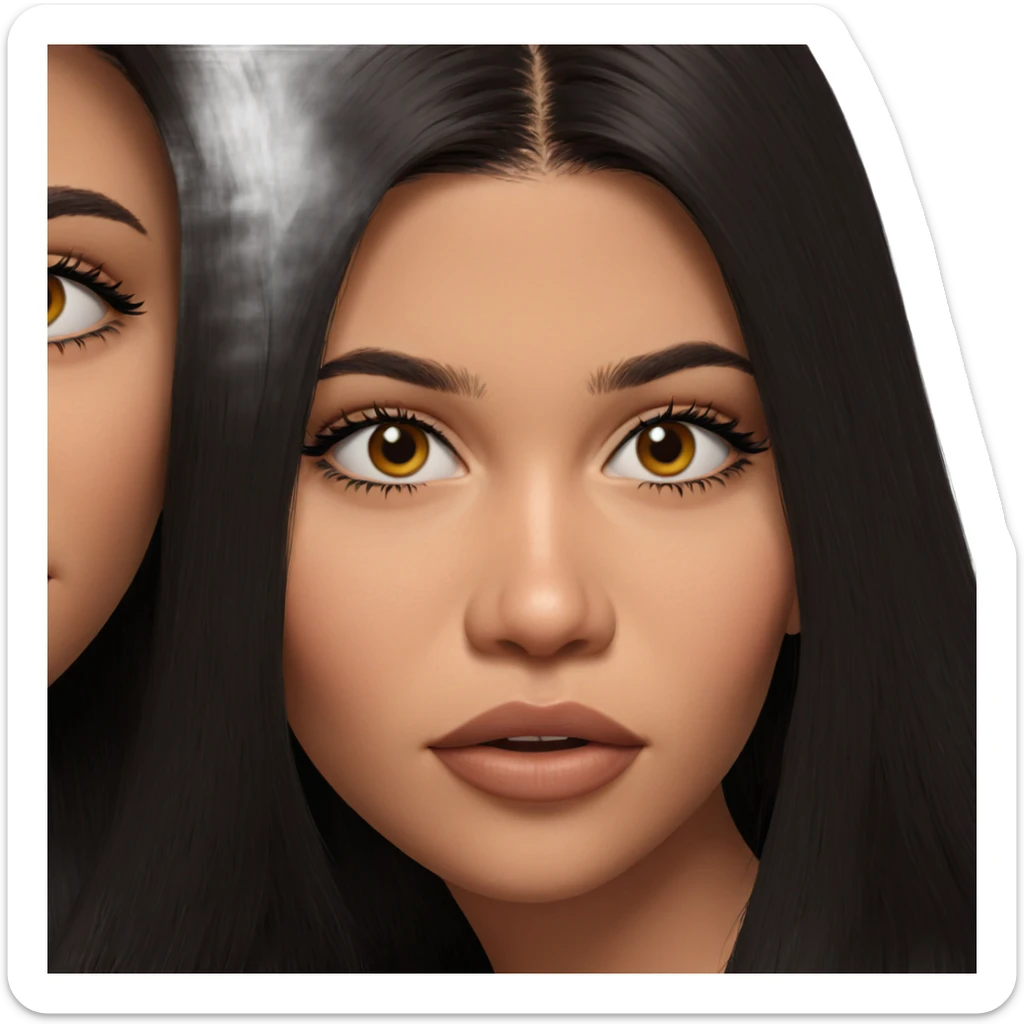 realistic portrait of girl sticker