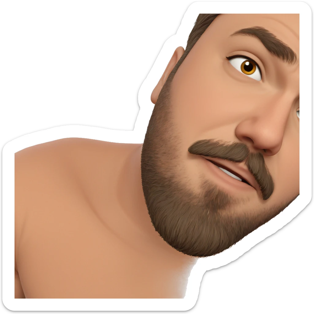 casual portrait of a man sticker