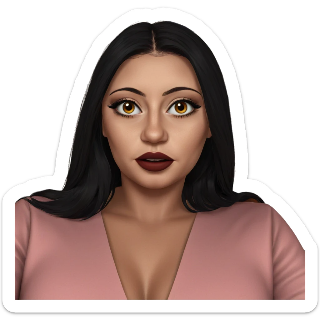 realistic portrait of a girl sticker