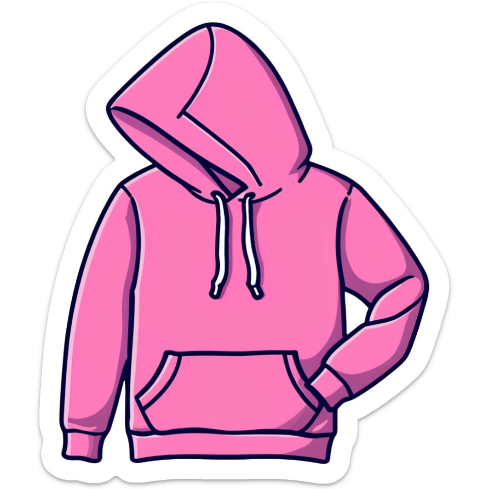 Pink hoodie with Victoria's Secret PINK logo sticker