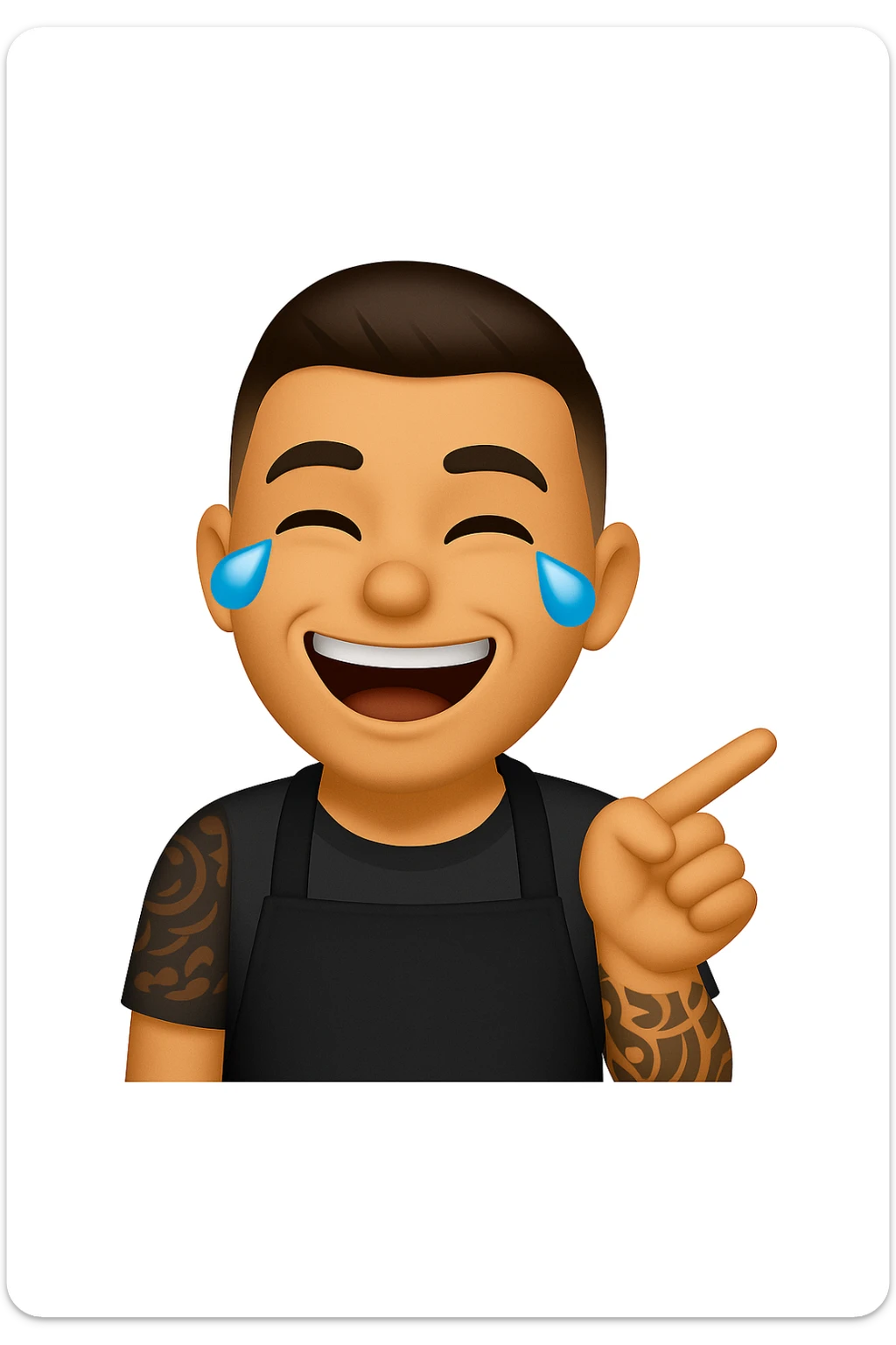 prendi spunto dalla foto Uomo che ride emoji stile iphone sticker