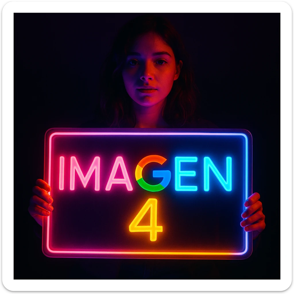 make a girl holding this sign, but sign in made of neon sticker