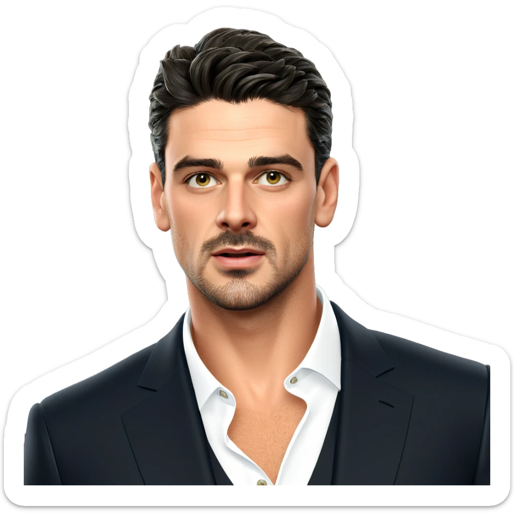 mature male in formal attire sticker