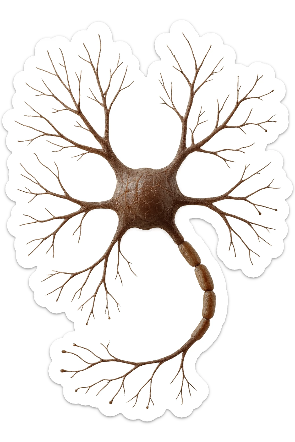neurone umano anatomico realistico, iperrealistico 4k sticker