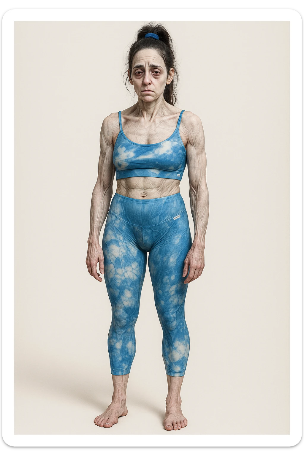 donna con insonnia frequenti in 3D realistica, donna stanca immagine anatomica sticker