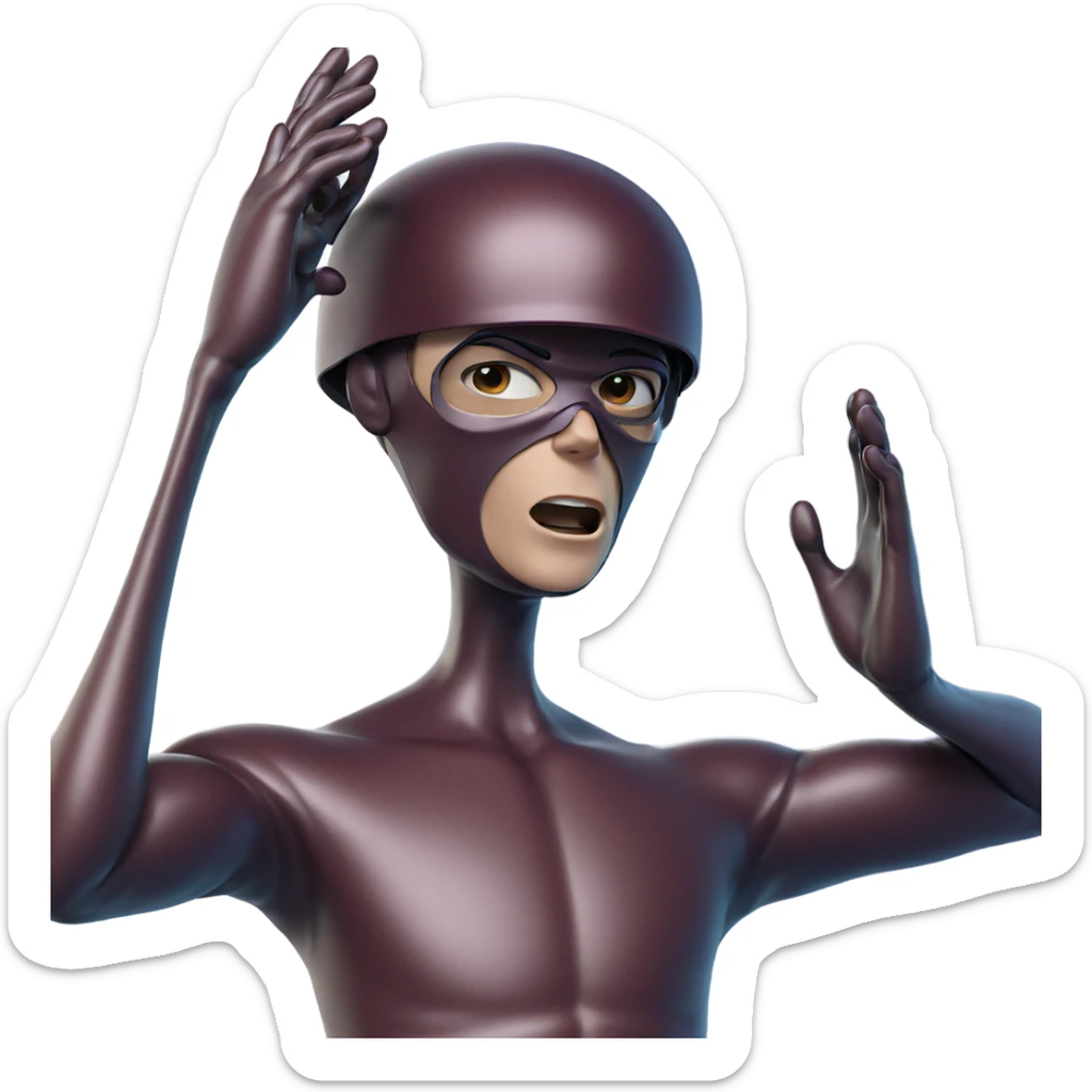 boy in helmet portrait sticker