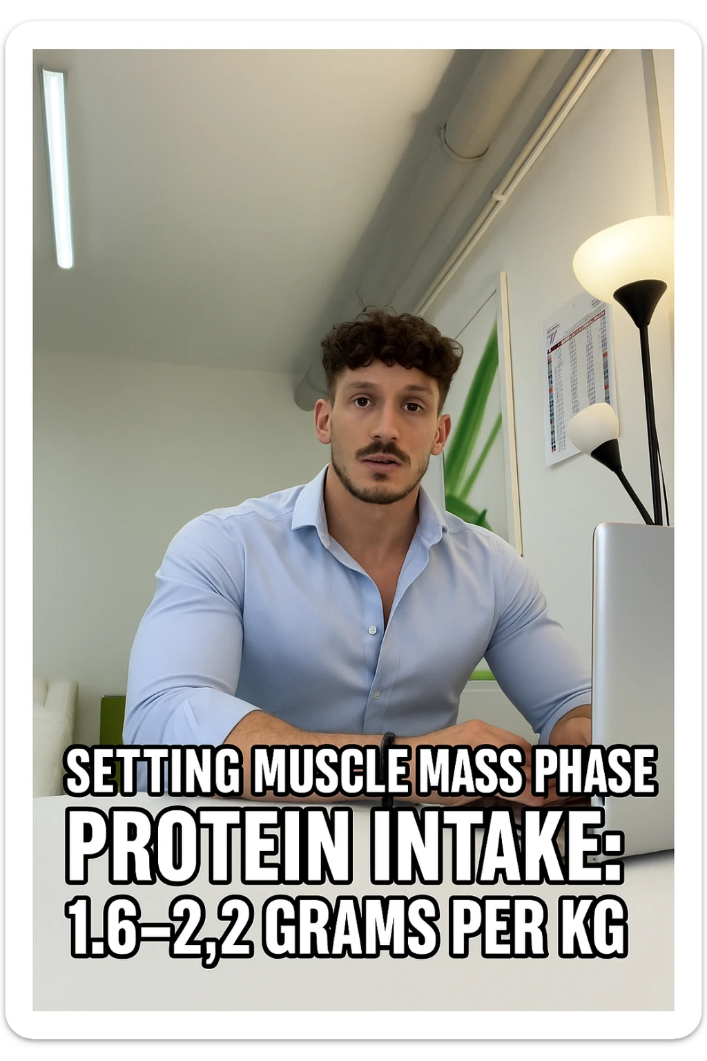 Uomo che imposta la sua fase di massa a proteine intorno 1.6 - 2.2g per kg sticker