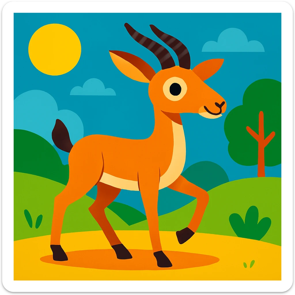 Gazelle sticker