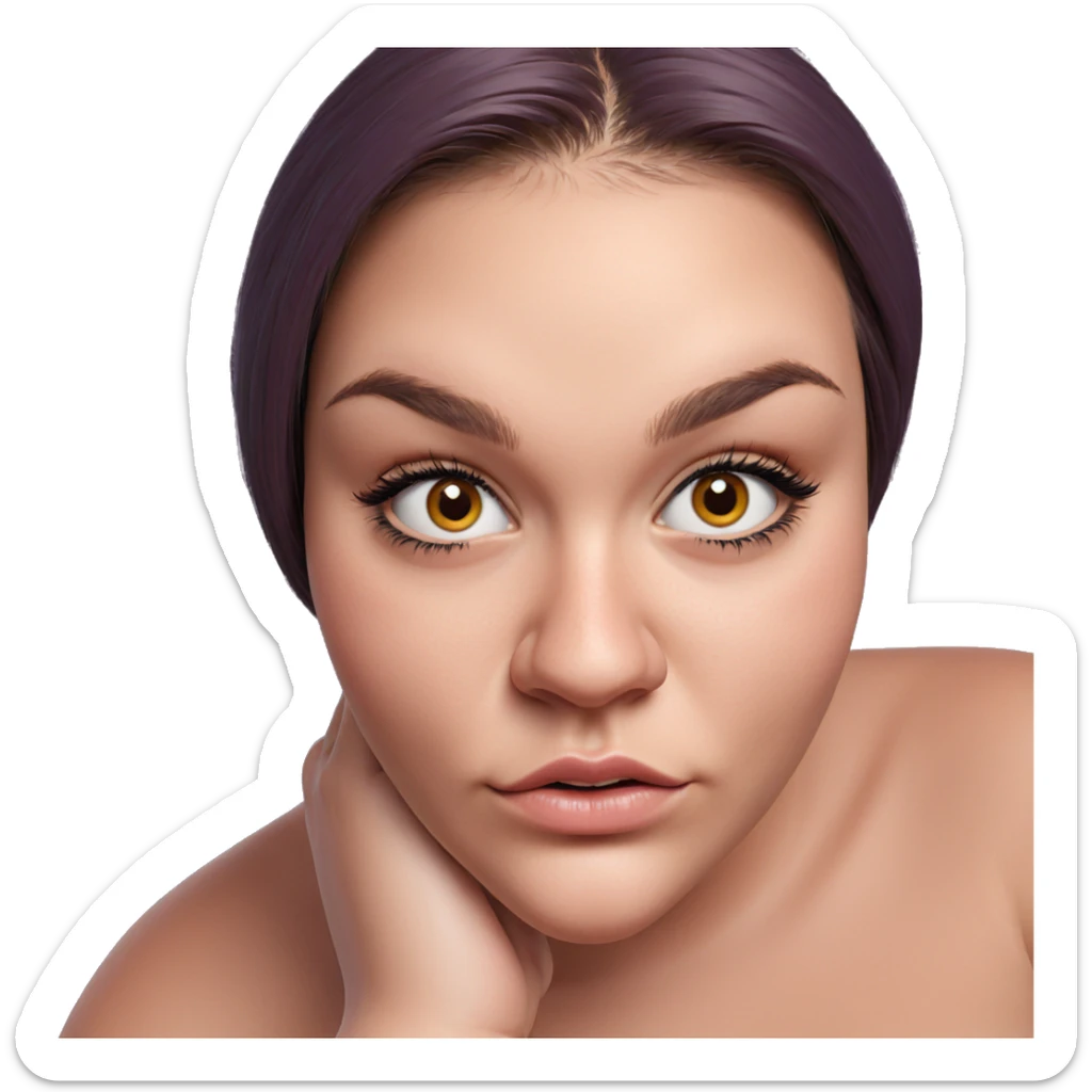 realistic portrait of girl sticker