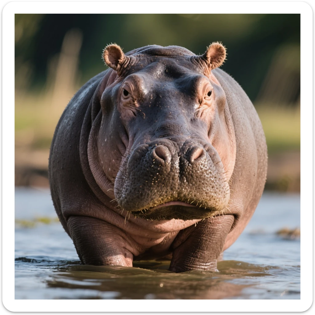 Hippopotamus sticker