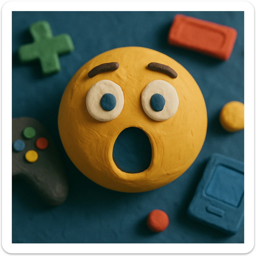 gaming themed surprised emoji sticker