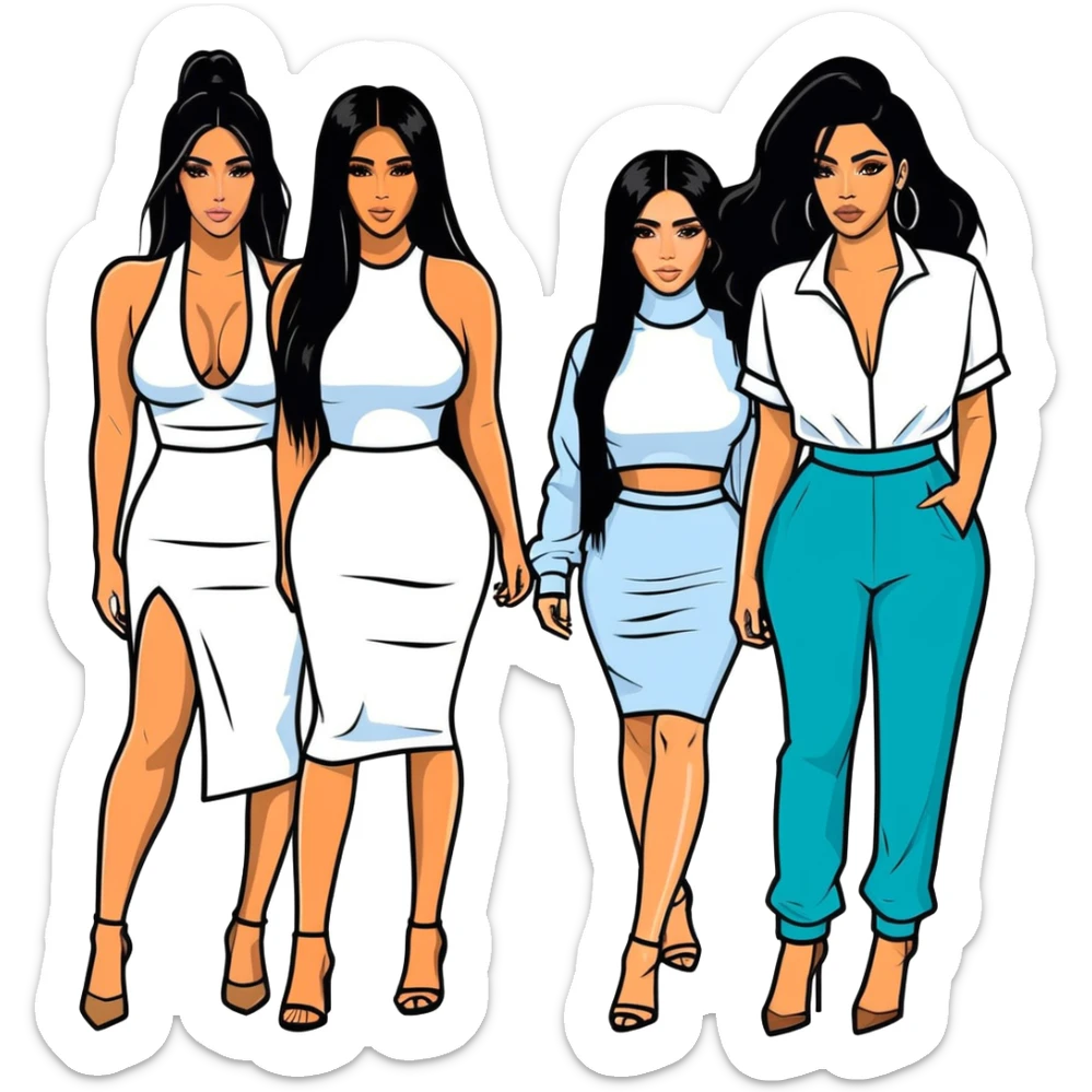 Kim Kardashian, Kylie Jenner, Tefi, Leila Hormozi, Codie Sanchez, Dan Fleyshman, Josh King 'JetSet' Madrid - Iman Gadzhi vs. Alex Hormozi vs. Sebastian Ghiorghiu Vs Luke Belmar vs Wes Watson Vs Branden Condy vs Grant Cardone  sticker
