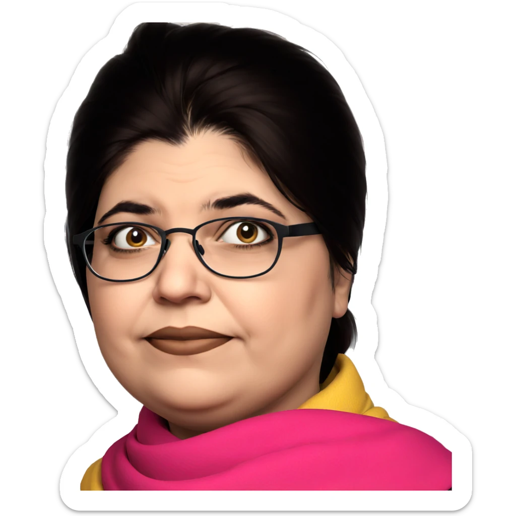 girl with glasses and scarf sticker