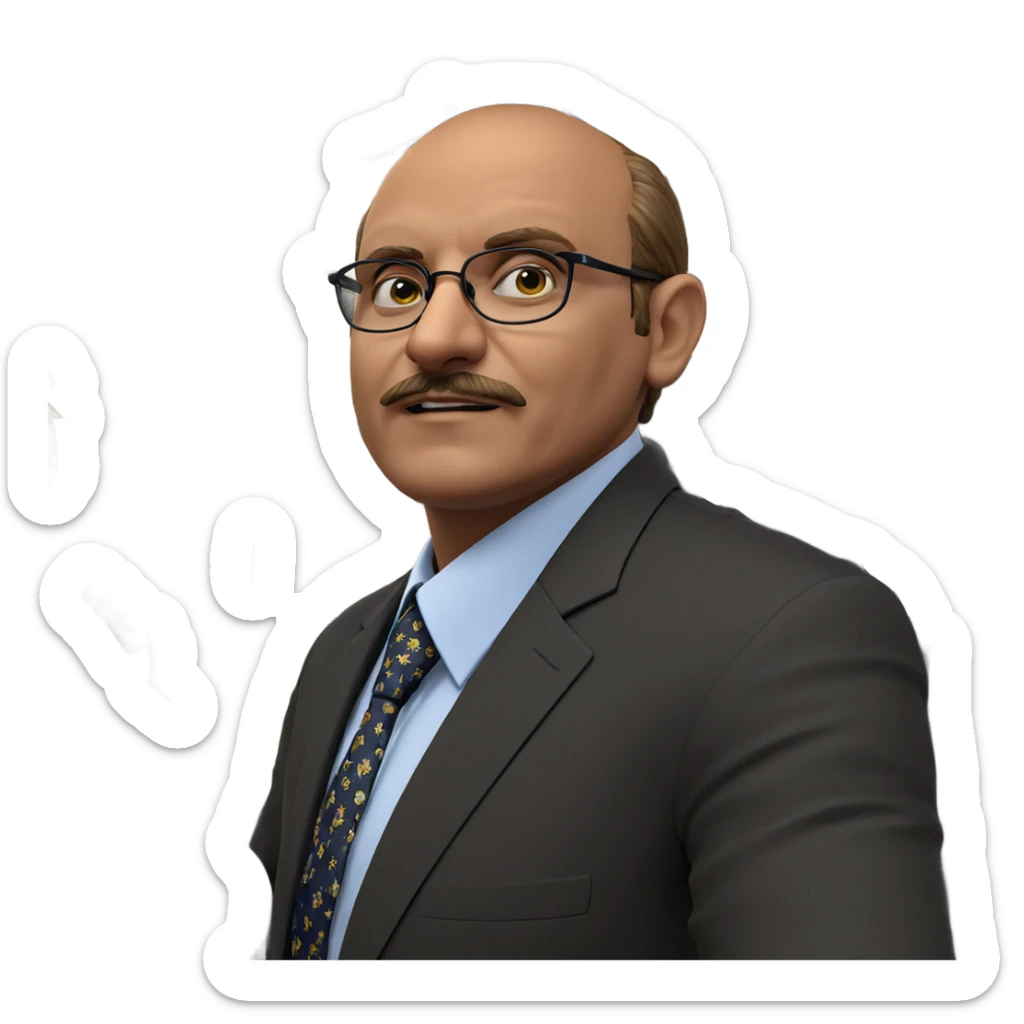 formal gentleman with flowers sticker