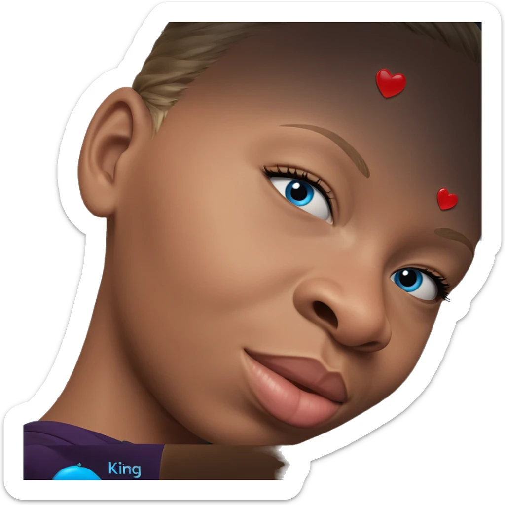 girl with blue eyes sticker