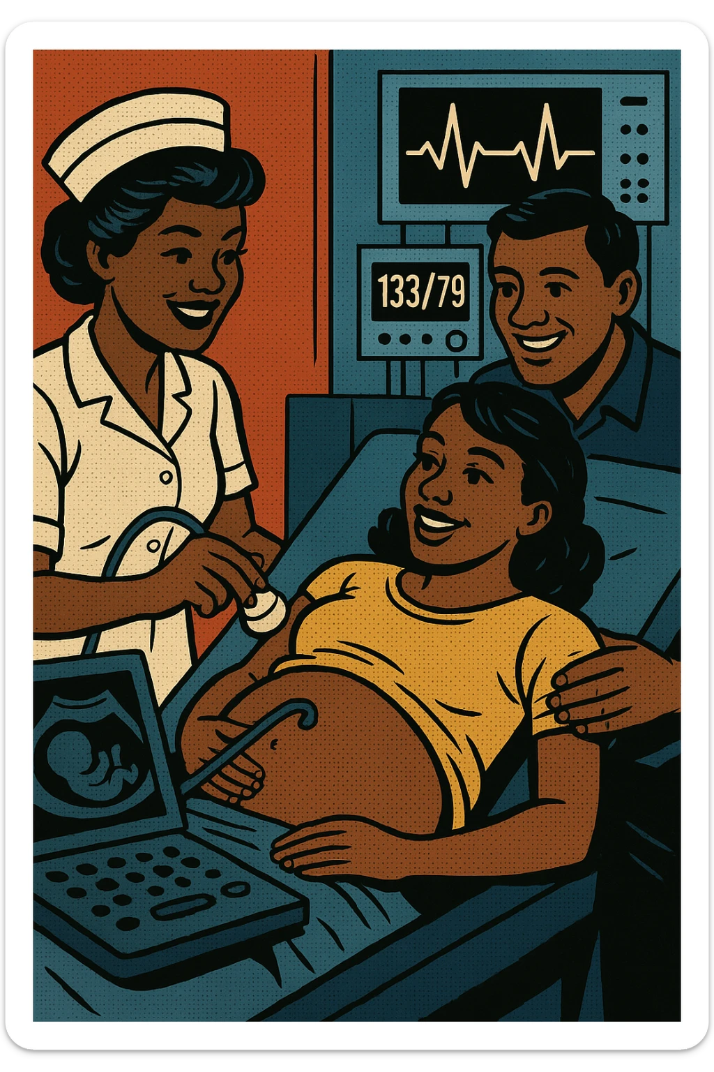 make the nurse black sticker