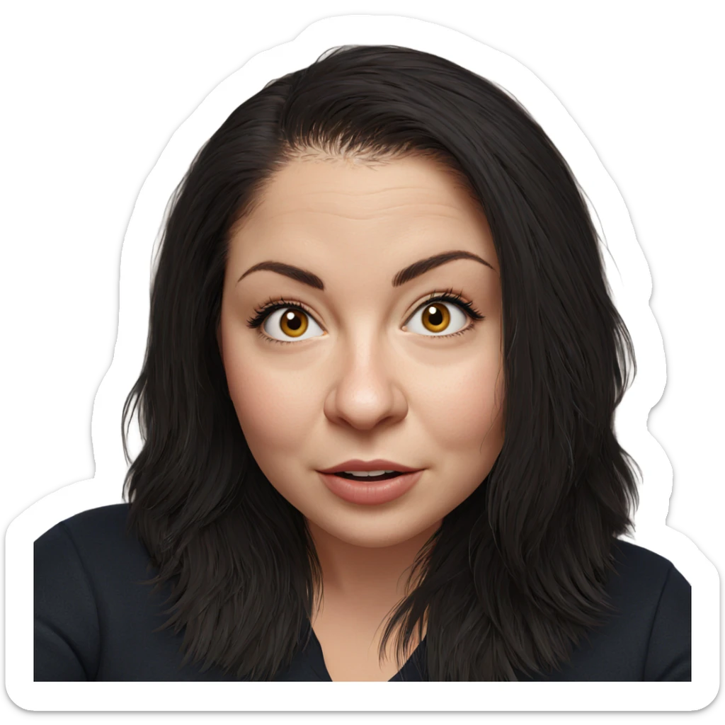 realistic portrait of girl sticker